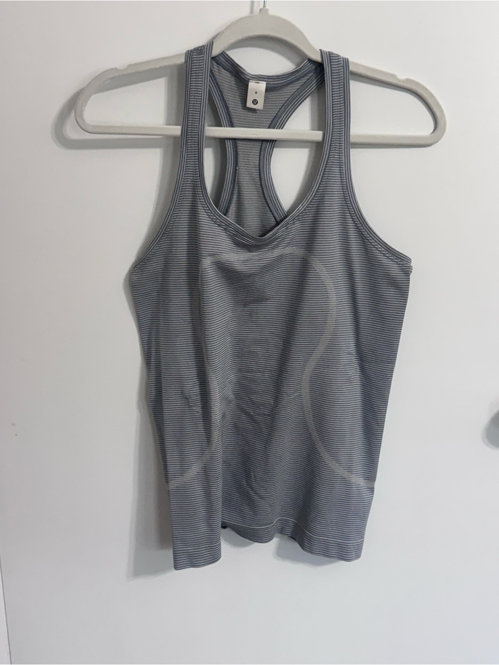 lululemon athletica Gray Striped Racerback Tank